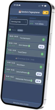 Fahrstundenplaner App auf dem Handy